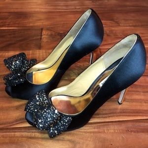 Badgley Mischka Satin Pumps